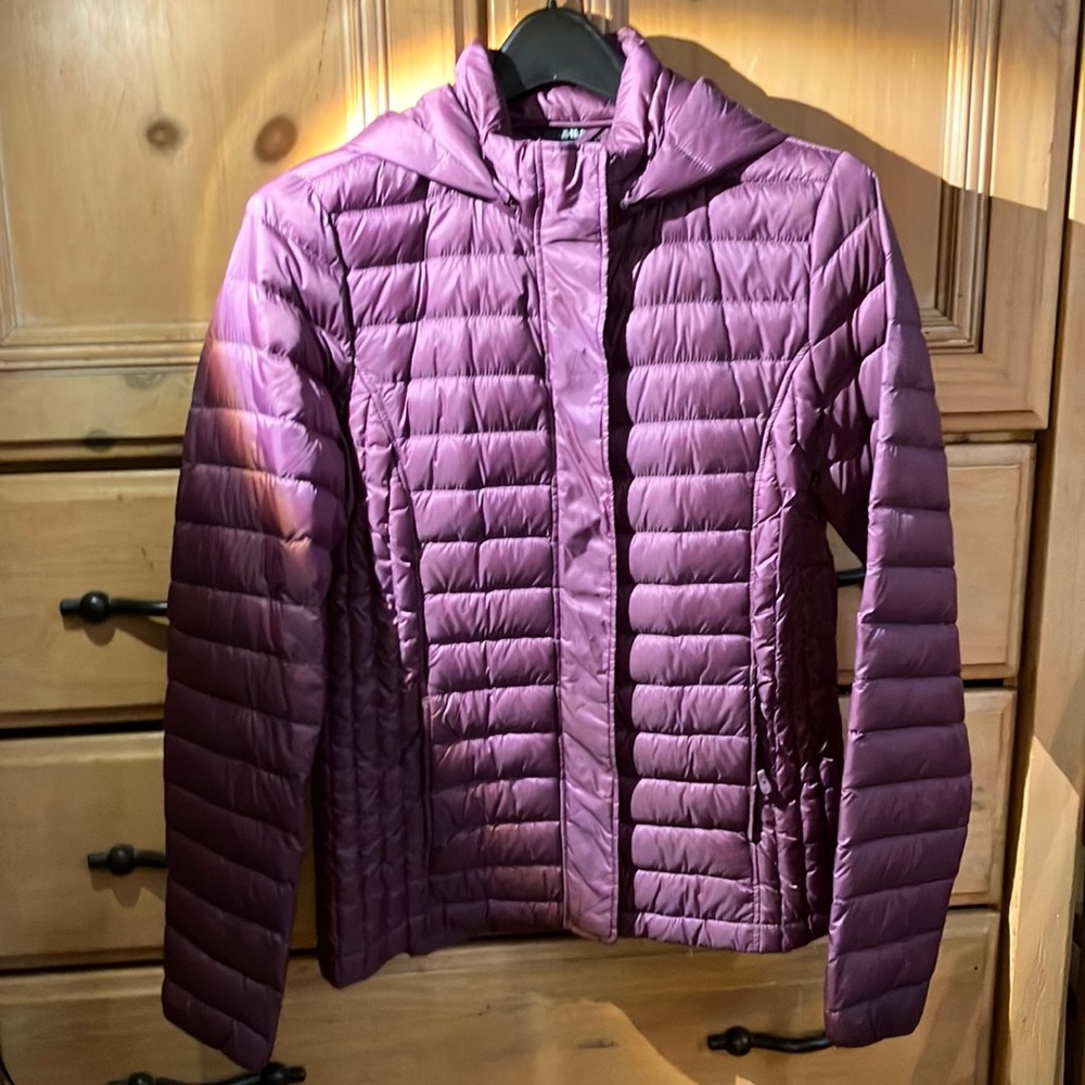 32 Degrees HEAT Packable Puffer Jacket, Plum, S
